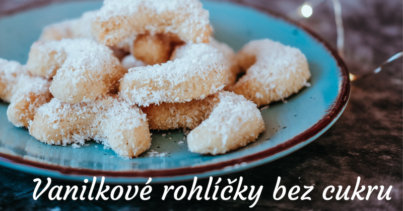 Vanilkové rohlíčky bez cukru