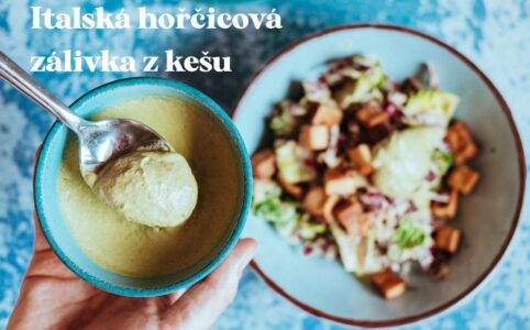 Salátová zálivka z kešu ořechů. Veganská zálivka na salát.