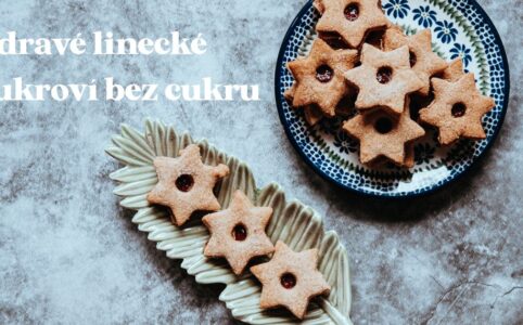 Rrecept na linecké cukroví ze špaldové mouky. Linecké bez cukru a másla.