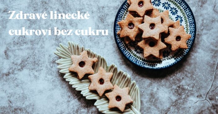 Rrecept na linecké cukroví ze špaldové mouky. Linecké bez cukru a másla.