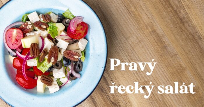 Recept: Pravý řecký salát s balkánským sýrem a olivami + zálivka
