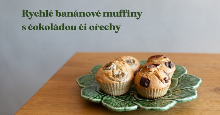 Nejlepší recept na rychlé banánové muffiny s čokoládou či ořechy