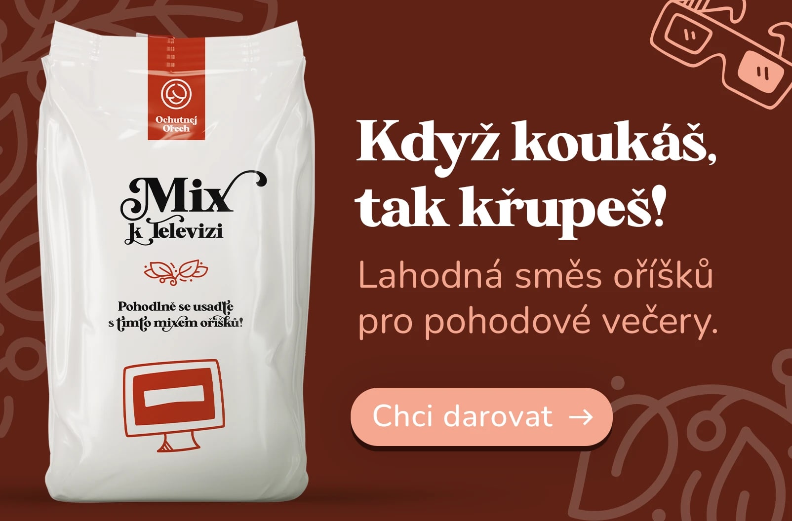 Mix oříšků k televizi – výhodné balení
