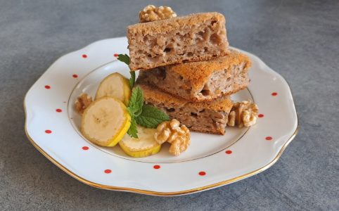 hrnková banánová buchta s tvarohem