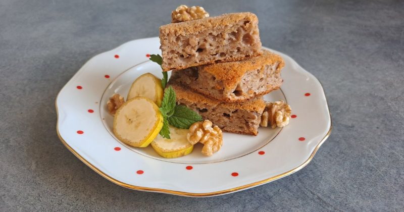 hrnková banánová buchta s tvarohem