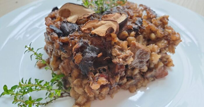 Zapečený houbový kuba