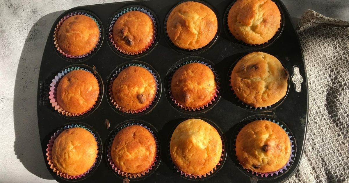 Recept: Vláčné tvarohové muffiny s borůvkami
