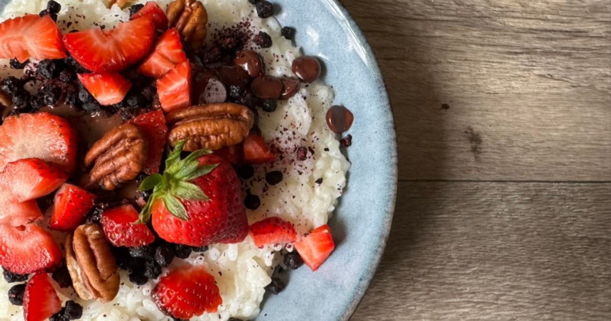 Nejlepší rýžová kaše z vařené rýže s čokoládou